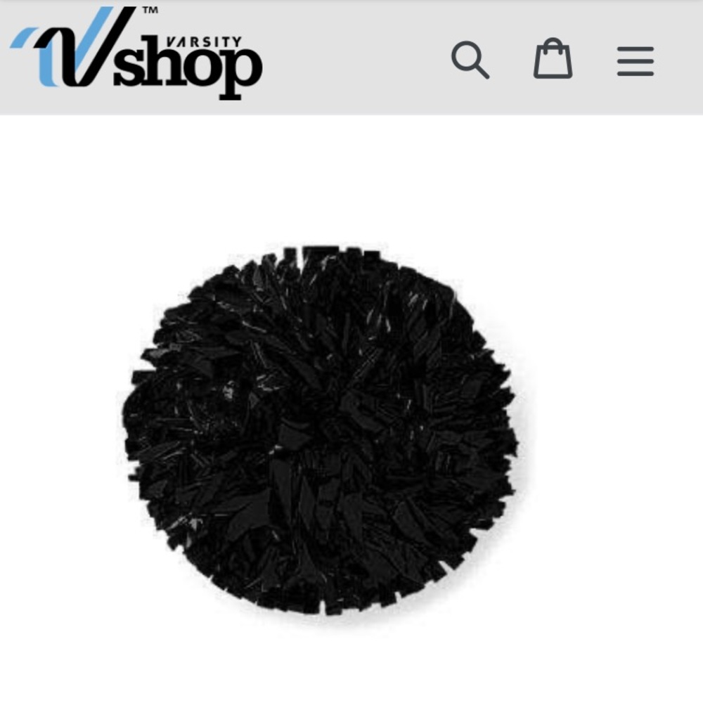 Variety black pom poms